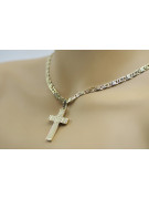 "Golden Italian Elegance 14k Gold Cross Necklace" ctc016yM&cc031y