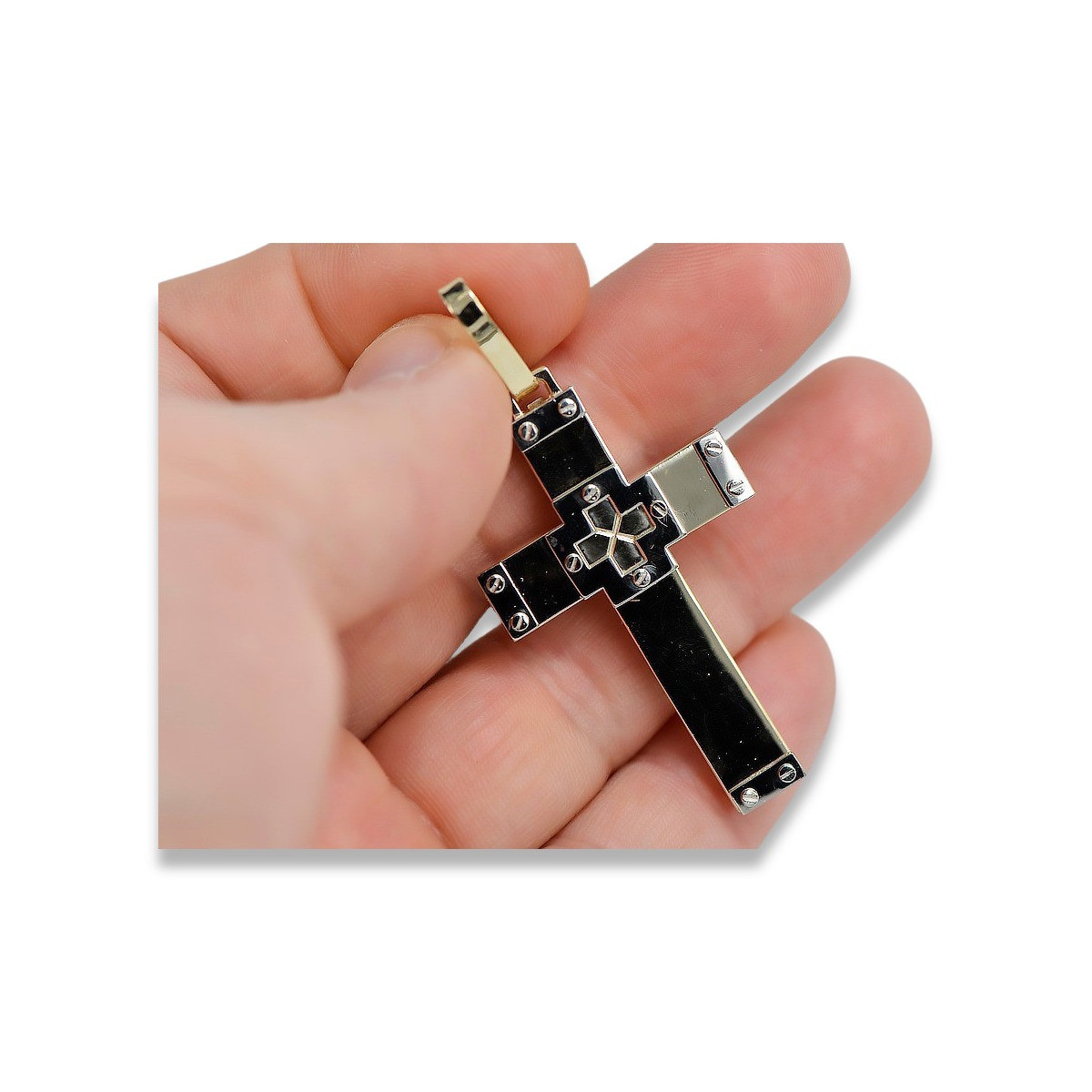 Golden Catholic Cross ★ russiangold.com ★ Gold 585 333 Low price