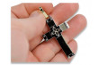 "14K Yellow White Gold Italian Catholic Cross Necklace" ctc016yw ctc016yw