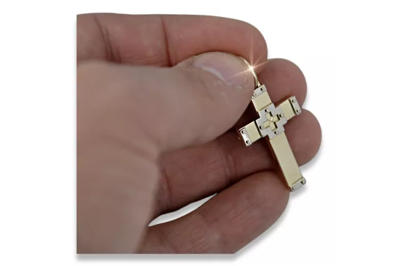 Golden Catholic Cross ★ russiangold.com ★ Gold 585 333 Low price