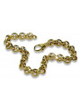 Bracelet en or jaune italien 14 carats avec ancre diamantée cb003y