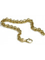 Bracelet en or jaune italien 14 carats avec ancre diamantée cb003y