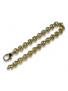 Bracelet en or jaune italien 14 carats avec ancre diamantée cb003y