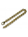 Bracelet en or jaune italien 14 carats avec ancre diamantée cb003y