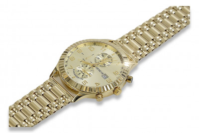 Reloj de hombre en oro amarillo 14k 585 Geneve mw007y&mbw012yo