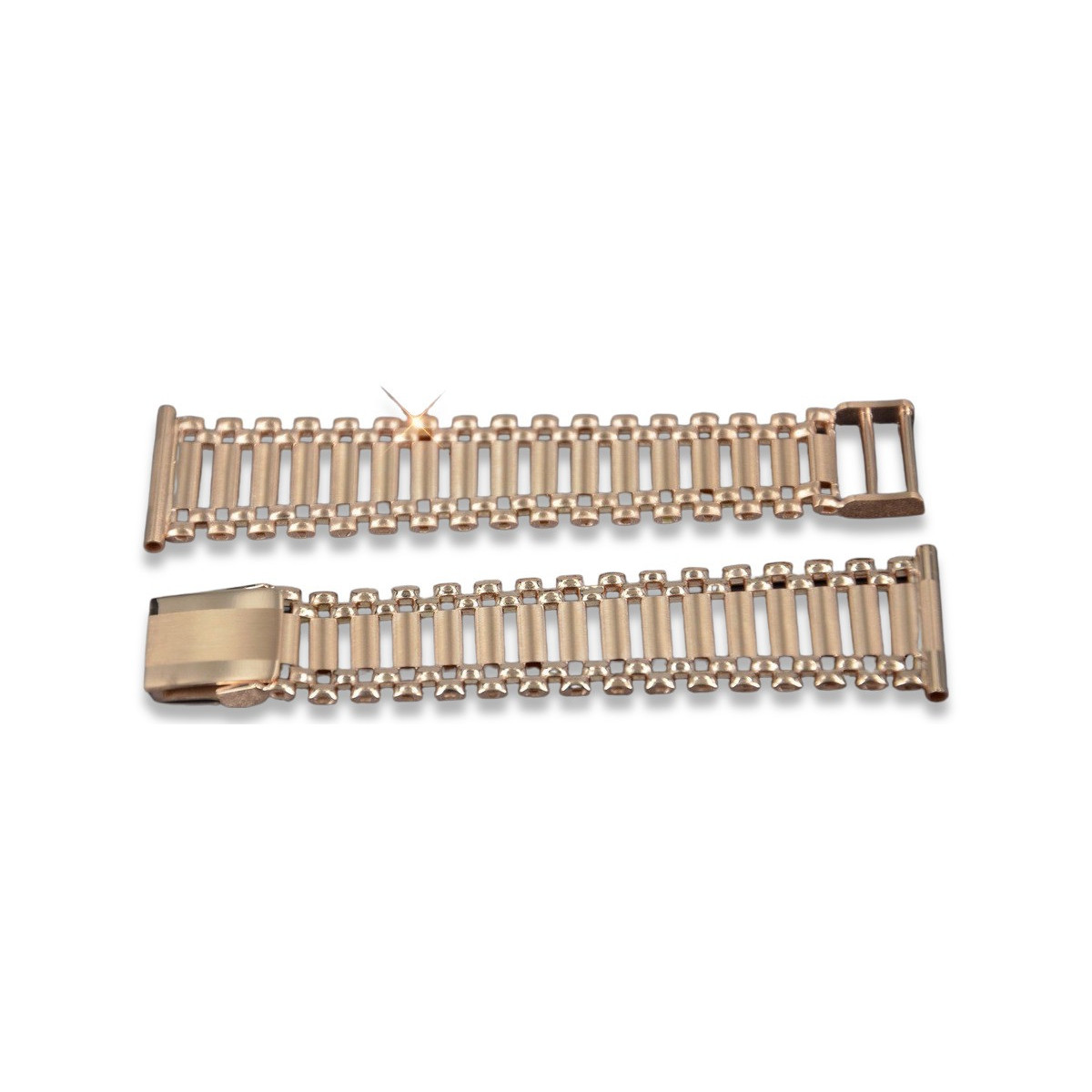 14 Karat Roségold, Einstellbare Armbanduhr mit Vintage-Rosenquarz mbw002r