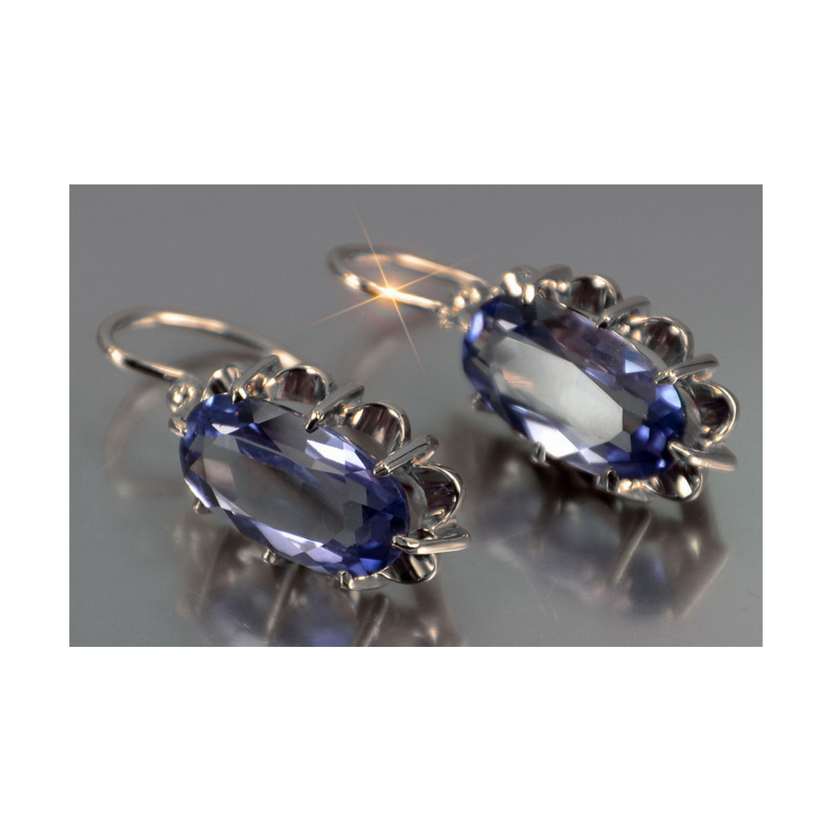 Boucles d'oreilles en argent 925, Rubis, Zircon, Améthyste, Aigue-marine, Émeraude, Topaze bleue, Saphir, Péridot jaune