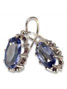 Boucles d'oreilles en argent 925, Rubis, Zircon, Améthyste, Aigue-marine, Émeraude, Topaze bleue, Saphir, Péridot jaune