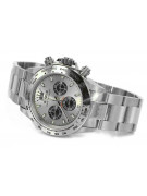 Reloj de muñeca en Geneve de oro blanco italiano de 14 quilates mw014w