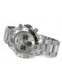 Montre poignet en or blanc italien 14 carats Geneve pour homme mw014w