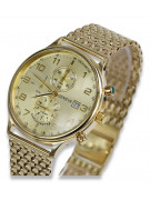 Montre pour homme en or jaune 14k 585 Genève mw005ydy&mbw013y