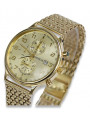 Montre pour homme en or jaune 14k 585 Genève mw005ydy&mbw013y