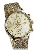 Montre pour homme en or jaune 14k 585 Genève mw005ydy&mbw013y