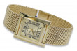 Reloj de pulsera en oro amarillo de 14k para hombre, Ginebra mw009y&mbw014y