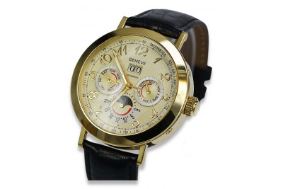 Reloj de hombre de oro amarillo de 14 quilates mw064y