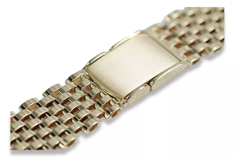 Herren-Uhrenarmband aus 14-karätigem 585er-Gelbgold mwb007y