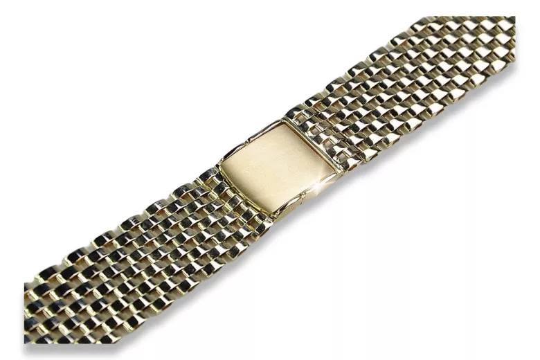 Herren-Uhrenarmband aus 14-karätigem 585er-Gelbgold mwb007y