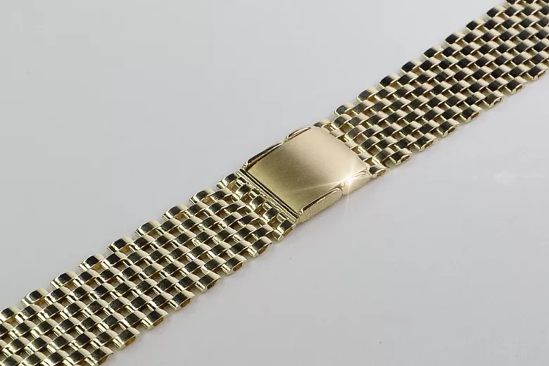 Bracelet montre en or jaune 14 carats (réglable) mbw008y