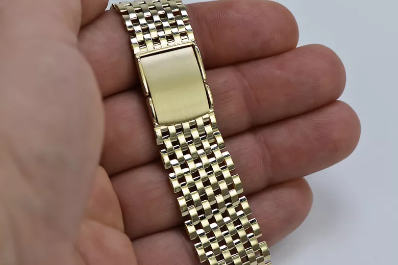 Bracelet montre en or jaune 14 carats (réglable) mbw008y