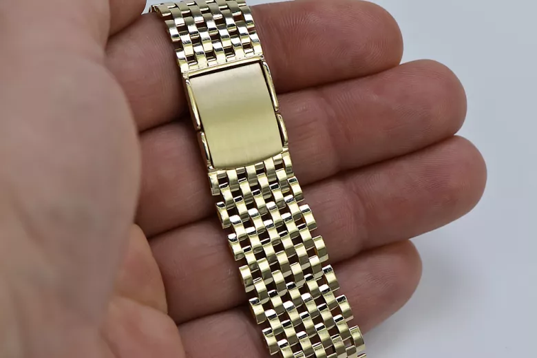 14k złoty zegarek-bransoletka z regulacją długości mbw008y
