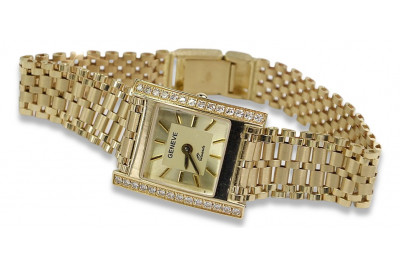 Reloj de Dama en Oro Amarillo 14k Geneve lw035y&lbw002y