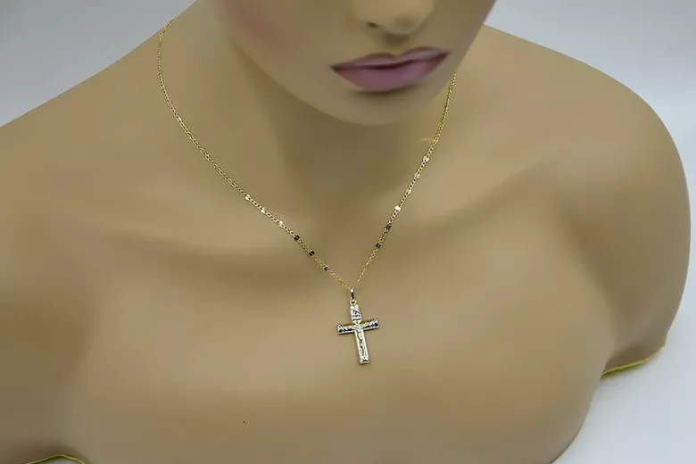 Golden Catholic Cross ★ russiangold.com ★ Gold 585 333 Low price