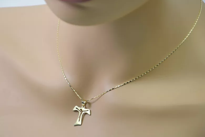 Golden Catholic Cross ★ russiangold.com ★ Gold 585 333 Low price