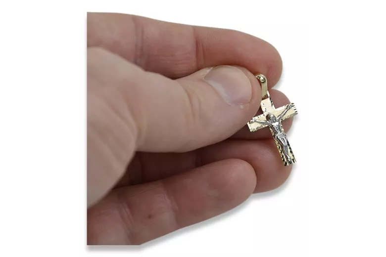 Golden Catholic Cross ★ russiangold.com ★ Gold 585 333 Low price