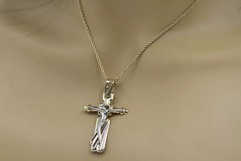 Croix ★ catholique d’or russiangold.com ★ or 585 333 Prix bas