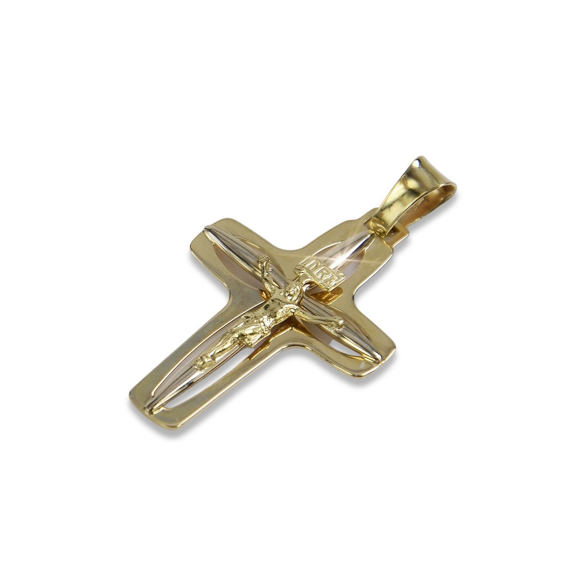 Golden Catholic Cross ★ russiangold.com ★ Gold 585 333 Low price