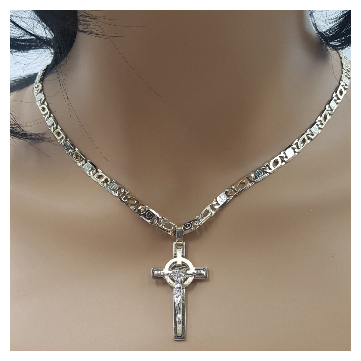 Cruz ★ Católica de Oro russiangold.com ★ Oro 585 333 Precio bajo