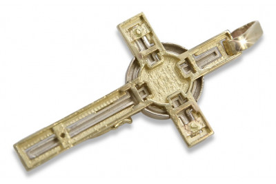 14K Yellow Gold Italian Catholic Jesus Cross ctc010y