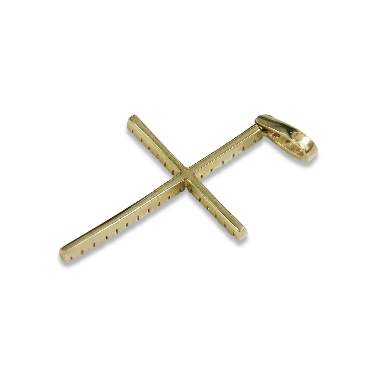 Goldenes katholisches Kreuz ★ russiangold.com ★ Gold 585 333 Niedriger Preis