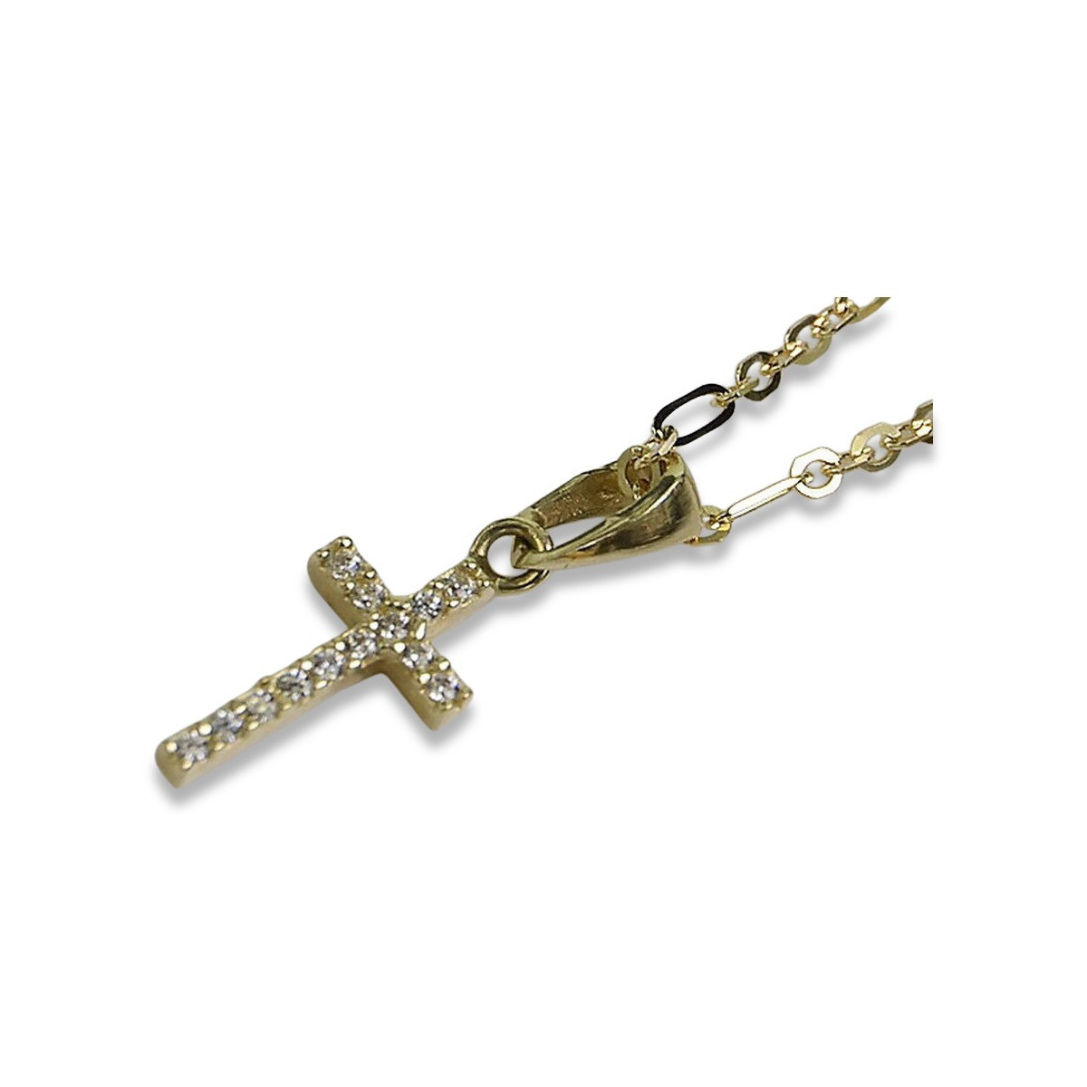 Cruz ★ Católica de Oro russiangold.com ★ Oro 585 333 Precio bajo