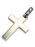 Italienisches 14K 585 Gelb- & Weißgold Katholischer Jesus-Kreuz Anhänger ctc013yw ctc013yw