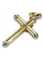 Goldenes katholisches Kreuz ★ russiangold.com ★ Gold 585 333 Niedriger Preis