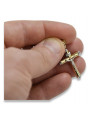 Golden Catholic Cross ★ russiangold.com ★ Gold 585 333 Low price