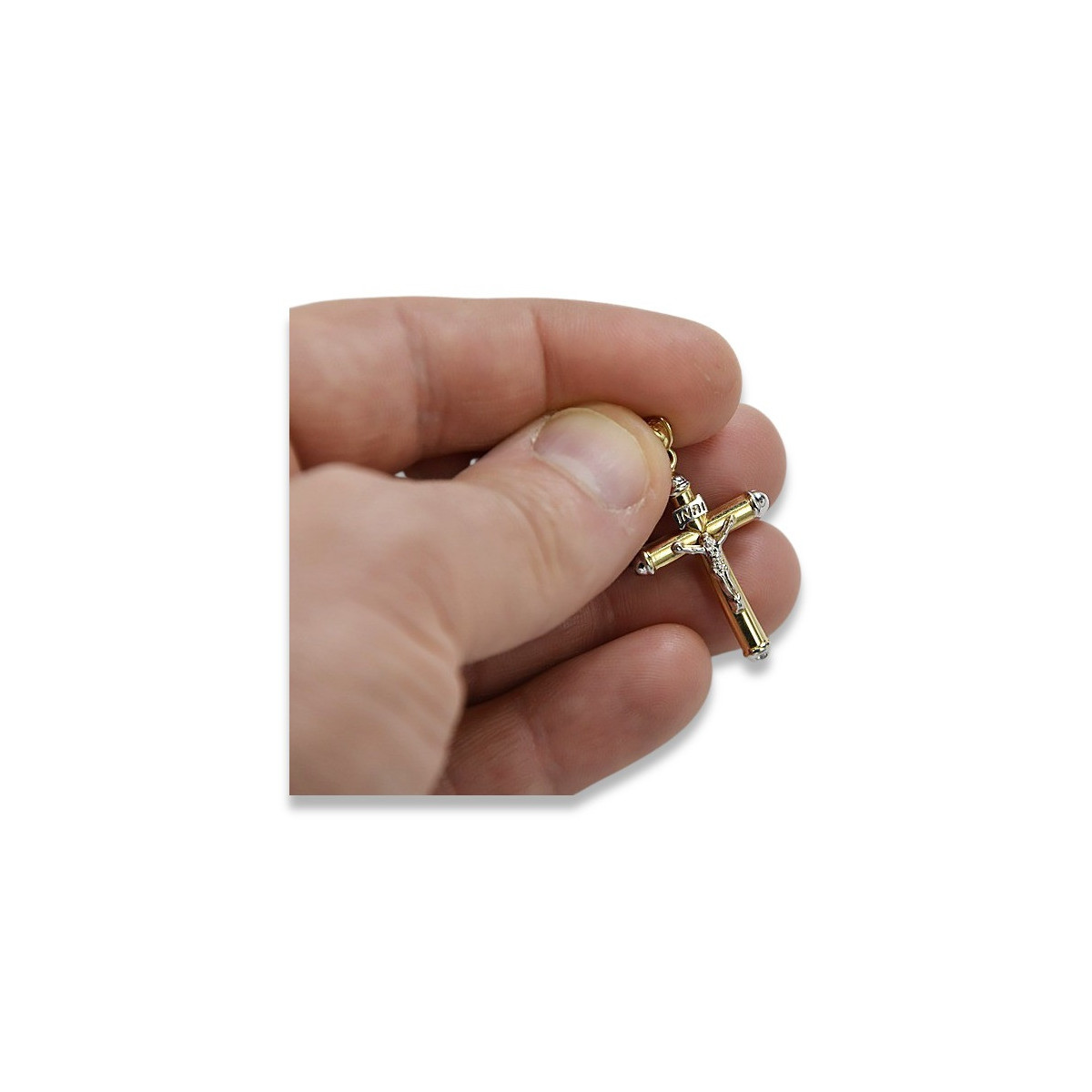 Golden Catholic Cross ★ russiangold.com ★ Gold 585 333 Low price