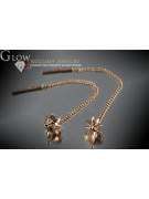 "Elegantes Pendientes Colgantes de Oro Rosa Antiguo 14k Sin Piedras" ven012 ven012