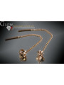 "Elegantes Pendientes Colgantes de Oro Rosa Antiguo 14k Sin Piedras" ven012 ven012