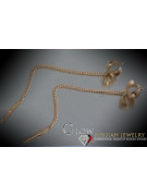 Boucles d'oreilles suspendues en Or rose 14 carats vintage d'origine, Pas de pierres ven012 ven012