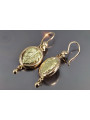 "Authentic No Stones 14K Rose Gold Vintage Leaf Earrings" ven045 ven045