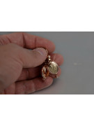 "Boucles d'oreilles feuille d'époque en or rose 14 carats 585 vintage sans pierres" ven045 ven045