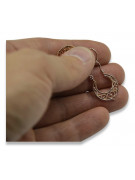 "Original Vintage 14K Rose Gold Gipsy Earrings with No Stones" ven075 ven075