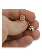 "Original Vintage 14K Rose Gold Leaf Earrings without Stones" ven082 ven082