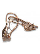 Boucles d'oreilles coeur vintage en or rose 14 carats 585 sans pierres ven090 ven090