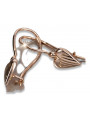 Boucles d'oreilles coeur vintage en or rose 14 carats 585 sans pierres ven090 ven090