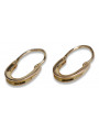 "Classic No Stones Vintage 14K Rose Gold Hoops Earrings" ven095 ven095