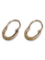 "Classic No Stones Vintage 14K Rose Gold Hoops Earrings" ven095 ven095