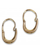 Boucles d'oreilles Hoops vintage en or rose 14 carats 585 sans pierres ven095 ven095